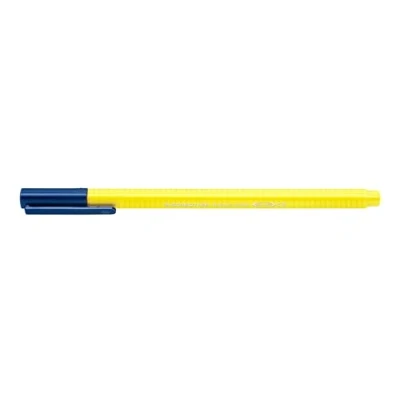 Abbildung von STAEDTLER Filzstifte triplus color, lichtgelb, dreikant, stabile, eindrucksichere Spitze, Linienbreite ca. 1 mm, kindgerecht, Made in Germany, 10 lichtgelbe fibre tip pens im Kartonetui, 323