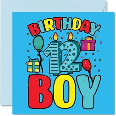Abbildung von Geburtstagskarte zum 12. Geburtstag Junge für 12 Jahre alter Jungen Geburtstagskarten Ihn 145mm Grußkarte Sohn Bruder Enkel Neffe Cousin Gott zwölfter