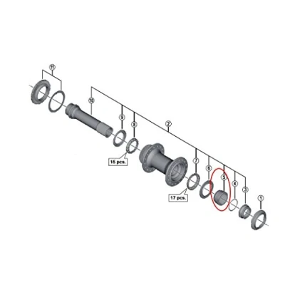 Abbildung von SHIMANO KONUS RECHTS HB M618 Y 24606000