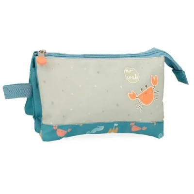 Abbildung von Enso Mr Crab Federmäppchen 3 Fach, blau, 22 x 12 5 cm, Polyester von Joumma Bags, Dreifaches