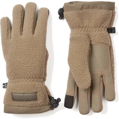 Abbildung von Sealskinz Hoveton Handschuhe aus Sherpa Fleece, wasserdicht, für kalte Witterung, braun, Größe S