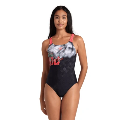 Abbildung von Arena Womens Splash Point Swimsuit SWIM PRO BACK Badeanzug, Damen, Größe: 42, Black/red