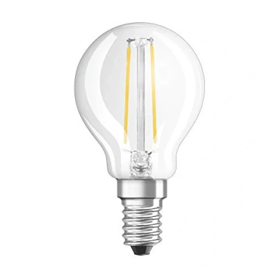 Abbildung von OSRAM Dimmbare Filament LED Lampe mit E14 Sockel, Warmweiss (2700K), Tropfenform, 2.8W, Ersatz für 25W Glühbirne, klar, Retrofit CLASSIC P DIM