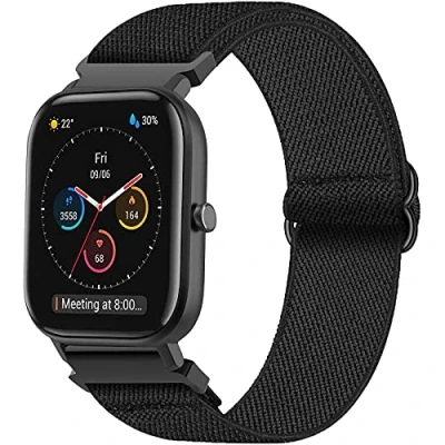Abbildung von Kompatibel mit Amazfit GTS 4 Mini Armband, 20mm Nylon Sportarmband Uhr Ersatzarmband für 4, Mini, 2, 2 3, Bip, Bip Bip3 Pro, U, U GTR