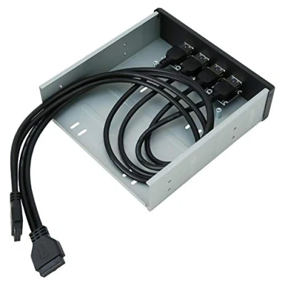Abbildung von ASHATA USB 3.0 Front Panel,High Speed Multifunktional Frontplatte Hub mit 4 Ports Adapter,20PIN Schnittstellen Adapter für PC Computer