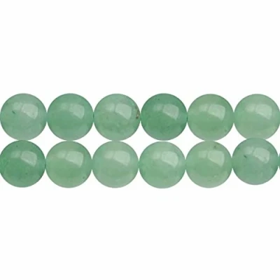 Abbildung von SKYBEADS Natürliche Echte Grüner Aventurin Halbedelstein Perlen Runde 6mm zum Auffädeln 38cm Strang Approx 60 Stück