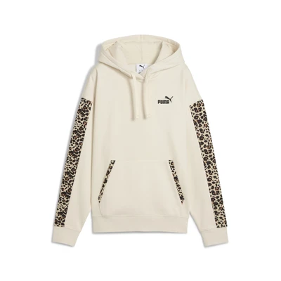 Abbildung von Puma Essentials Comfort MIT Animalprint Kapuzenpullover, Damen, Größe: XS, Alpine snow