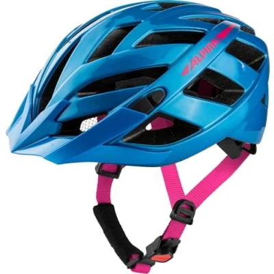 Abbildung von ALPINA PANOMA Reflektierender &amp; Optimal Belüfteter Fahrradhelm Mit Fliegennetz Nachrüstbarem LED Für Erwachsene, True Blue pink Gloss, S (52 57 cm)
