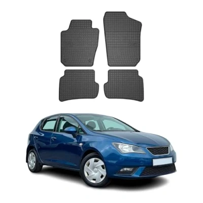 Abbildung von OMAC Gummi Fußmatten kompatibel mit Seat Ibiza 2008 2017 Automatten TPE Schwarz 4tlg