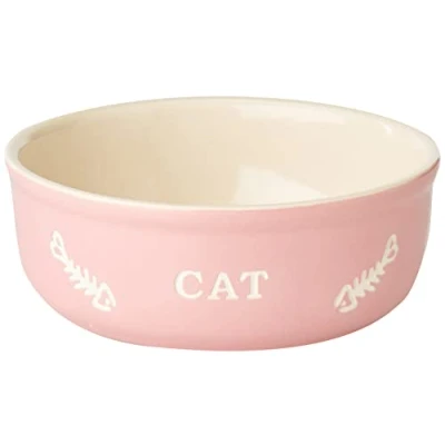 Abbildung von Nobby Katzen Keramikschale CAT, rosa / beige Ø13,5 X 5 cm, 1 Stück
