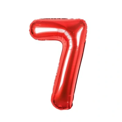 Abbildung von Geburtstag zahlen luftballon 7 jahre Rot Folienballon Kindergeburtstag deko Mädchen Junge jahr ballon 40&quot; 101cm Geburtstags fliegt mit Helium