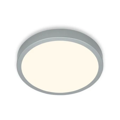 Abbildung von BRILONER LED Deckenlampe mit warmweißer Lichtfarbe, 24 Watt, 2900 Lumen, Lampe, Deckenleuchte, Wohnzimmerlampe, Schlafzimmerlampe, Küchenlampe, Deckenbeleuchtung, 38x5 cm, Silberfarbig