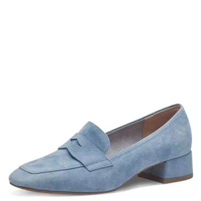 Abbildung von Tamaris Slipper, Damen, Größe: 39, Light blue Veloursleder