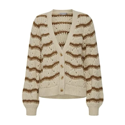Abbildung von Fransa Fraya CAR Strickjacke, Damen, Größe: Medium, Birch mix
