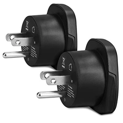 Abbildung von kwmobile 2x Reiseadapter USA Typ B Stromadapter für Steckdosen Stromadapter, 5,10 cm