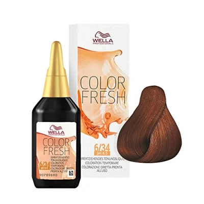 Abbildung von Wella Professionals Color Fresh 6/34 pH6.5, Dunkelblond Gold Rot, 75ml