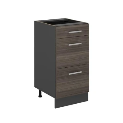Abbildung von Vicco Küchenunterschrank R Line, Edelgrau, 40 cm mit Schubladen, ohne Arbeitsplatte