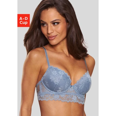 Abbildung von Lascana Vivance BY BRA WITH Detachable Cookies Pushup BH, Damen, Größe: 70B, Blue