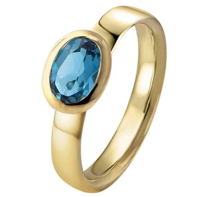 Abbildung von Acalee 90 1016 03 Topas Ring Gold 333 / 8K Echt London Blau