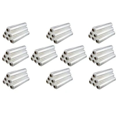 Abbildung von V1 TRADE Stretchfolie 500mm Transparent Strechfolienrolle 60 Wickelfolie Handstretchfolie 285m/50cm Verpackungsmaterial Verpackungsfolie Folie Für Möbel Folien Umzug Umzugsfolie