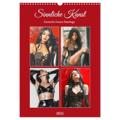 Abbildung von Sinnliche Kunst. Erotische Frauen Paintings (Wandkalender 2025 DIN A3 hoch), CALVENDO Monatskalender