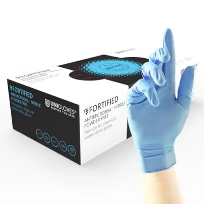 Abbildung von Unigloves gf0013, die Handschuhe Nitril, mittelgroß, Blau (100 Stück)