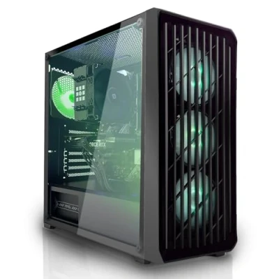 Abbildung von SYSTEMTREFF Basic Gaming PC AMD Ryzen 7 5700G 8x4.6GHz Radeon RX Vega 8 4K HDMI DX12 512GB M.2 NVMe + 2TB HDD 16GB DDR4 RAM WLAN Desktop Computer Rechner für Gamer, Zocker