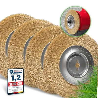 Abbildung von GARLINGO Fugenbürste 4er Set Kompatibel mit Einhell BG EG 1410 GC CC 18 Li 10 mm Breite Ersatzbürste Fugen Bürste