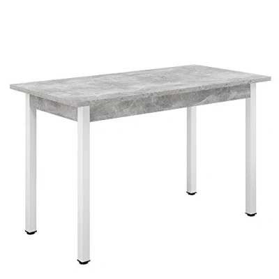 Abbildung von en.casa Esstisch, »Den Haag« Küchentisch Esszimmertisch 120x60cm Betonoptik / Weiß