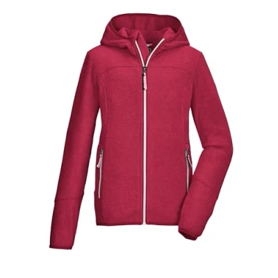 Abbildung von killtec Mädchen Strickfleecejacke/Fleecejacke mit Kapuze KOW 347 GRLS KNTFLC JCKT, dunkel himbeere, 176, 42139 000