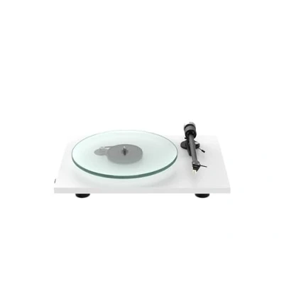 Abbildung von Pro Ject T2 Super Phono, Audiophiler Plug and Play Plattenspieler mit hochwertiger MM Phono Preamp, massiver Glasteller, Sumiko Rainier (Weiß)