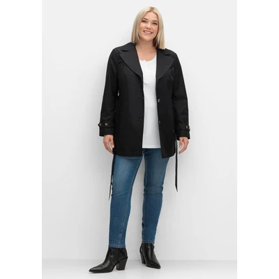 Abbildung von Sheego Trenchcoat, Damen, Größe: 50, Schwarz