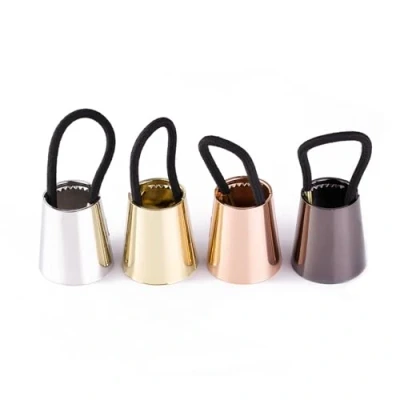 Abbildung von 4 stücke Metall Haar Manschette Pferdeschwanz Kreis Haarband Schnalle Halter Elasti Haargummi Mode Accessoire für Frauen Mädchen