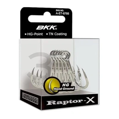 Abbildung von BKK Raptor X Drilling #2/0 (6 Stück) Drillingshaken