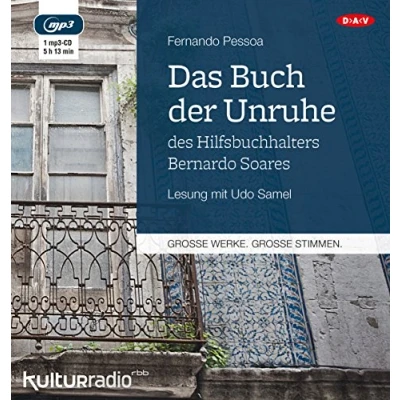 Abbildung von Das Buch der Unruhe des Hilfsbuchhalters Bernardo Soares: Lesung mit Udo Samel (1 mp3 CD)