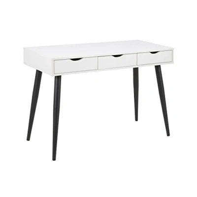 Abbildung von AC Design Furniture Schreibtisch Ivar, weiss, MDF, B: 50 x T: 110 H: 77 cm