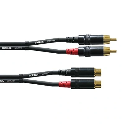 Abbildung von CORDIAL CABLES RCA Audiokabel männlich/weiblich 3 m AUDIO Essentials Kabel