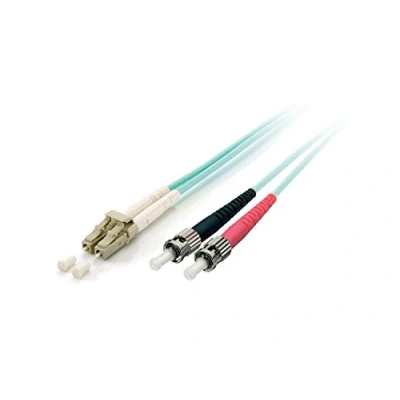 Abbildung von Equip LWL Patchkabel Glasfaserkabel LC &gt;ST 50/125mμ 15.00m Multimode Duplex Türkis Polybeutel