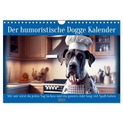 Abbildung von Der humoristische Dogge Kalender (Wandkalender 2025 DIN A4 quer), CALVENDO Monatskalender