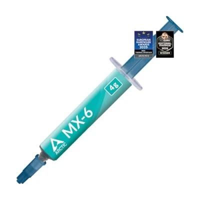 Abbildung von ARCTIC MX 6 (4 g) Ultimate Performance Wärmeleitpaste für CPU, Konsolen, Grafikkarten, Laptops, sehr hohe Wärmeleitfähigkeit, Lange Haltbarkeit, Nicht leitend, kapazitiv