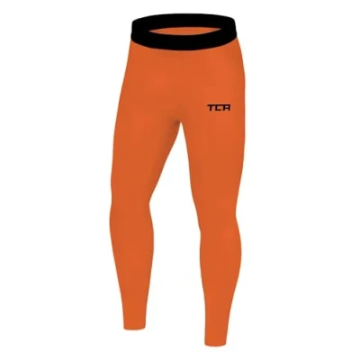 Abbildung von TCA Jungen Leggings, Kompressionshose, Sporthose, Lang Orange, 6 8 Jahre