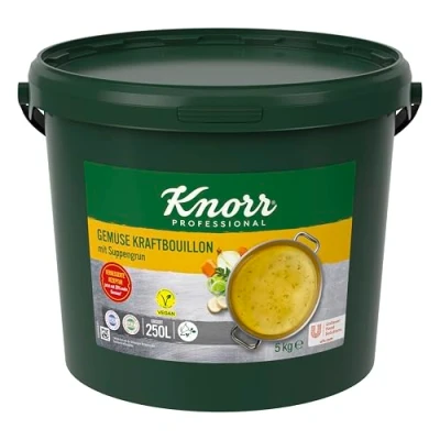 Abbildung von Knorr Gemüse Kraftbouillon Gemüsebrühe mit Suppengrün, rein pflanzlich, vegan 1er Pack (1 x 5 kg)