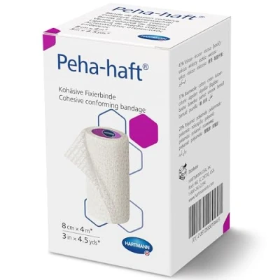 Abbildung von Hartmann 9324426 Peha haft Kohäsive Elastische Fixierbinde, 6cm x 4m