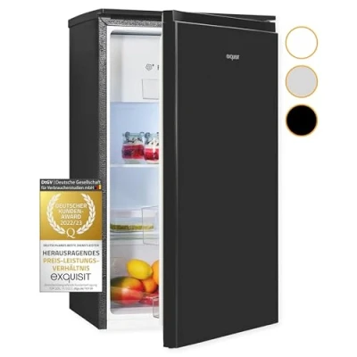 Abbildung von exquisit Kühlschrank KS117 3 010E, 84.9 cm hoch, 47.5 breit, 82 l Volumen, Leiser Betrieb, Freistehend, Türanschlag wechselbar