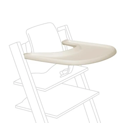 Abbildung von Stokke Tray, Vanilla White Kompatibel mit Tripp Trapp Baby Set Bequem zu benutzen und reinigen Hergestellt aus BPA freiem Kunststoff Für Kinder von 6 36 Monaten