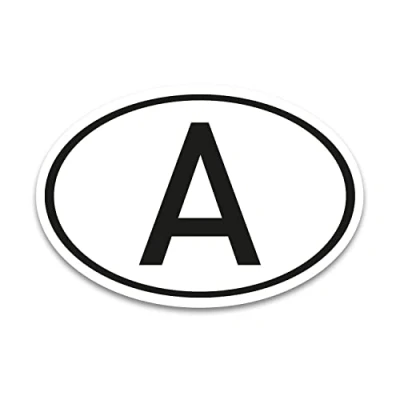 Abbildung von A Magnet Länderkennzeichen Österreich Schwarz &amp; Weiß 17,5 x 11,5 cm DIN genormt PKW LKW Wohnmobil Auto verpflichtend außerhalb der EU kfz723