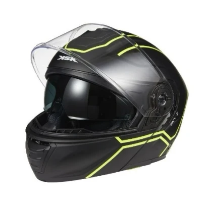 Abbildung von KSK LINERY004 Klapphelm gelb/schwarz mattschwarz XL, 61 62 cm ECE 22.06 Winter, Sommer