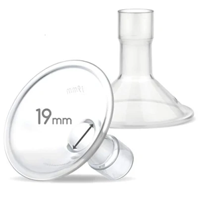 Abbildung von Maymom Myfit 19 mm Schilde; kompatibel mit Medela Milchpumpe, Personalfit, Freestyle, Harmony, Maxi, Freestyle Flex Connector; Anschluss an Weithals/Schmalanschluss, 2 Stück