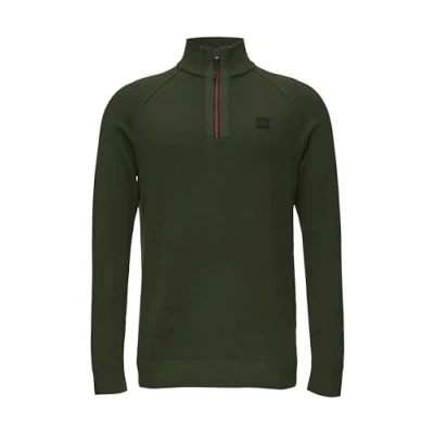 Abbildung von s.Oliver MET Hooggesloten Kraag Strickpullover, Herren, Größe: Small, Olivgrün