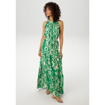 Abbildung von Aniston CASUAL Sommerkleid, (mit abnehmbaren Bindeband), mit extravagantem Blumendruck jedes Teil ein Unikat NEUE KOLLEKTION
